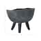 Hello Honey® 5.5" Matte Black Footed Terra Cotta Planter